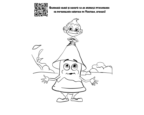 Plansa de colorat Chilly si Bell