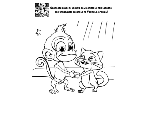 Plansa de colorat Chilly si Missy